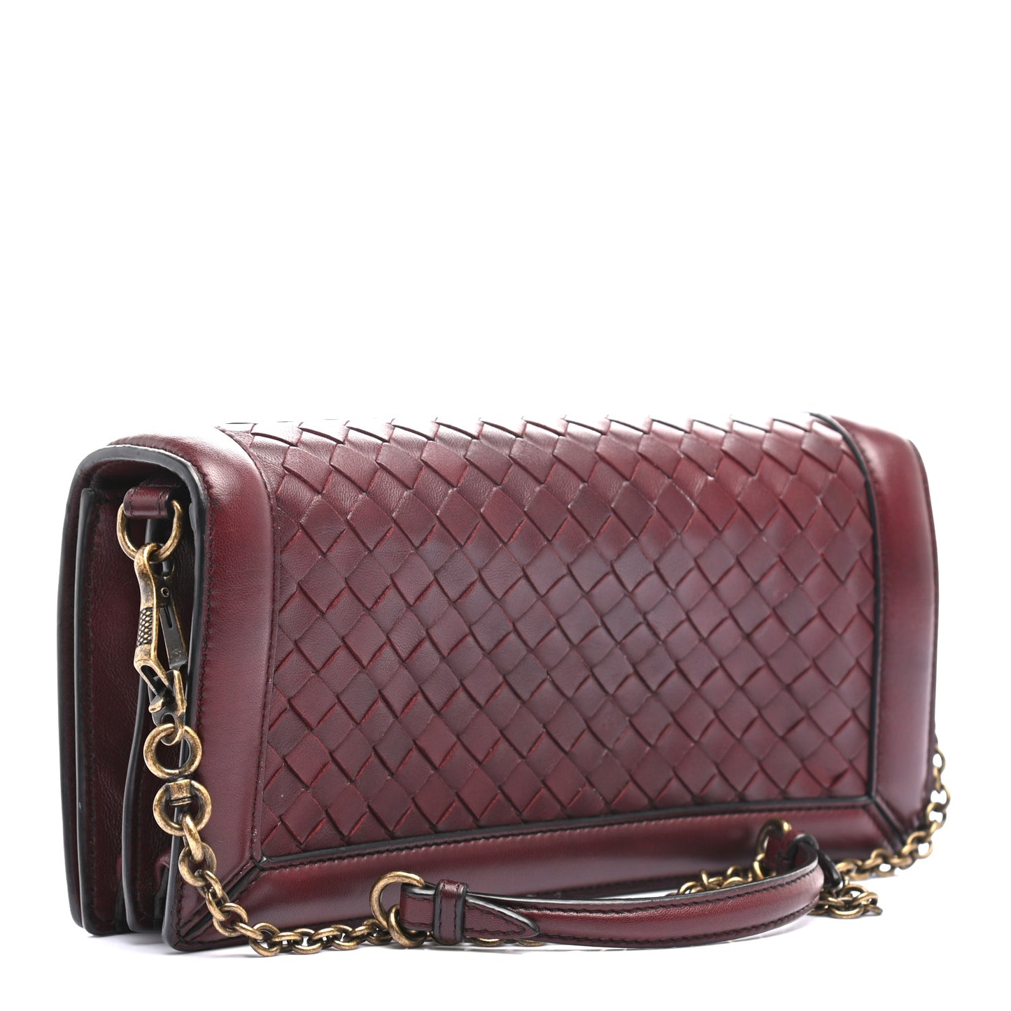 Nappa Intrecciato Olimpia Knot Clutch Red