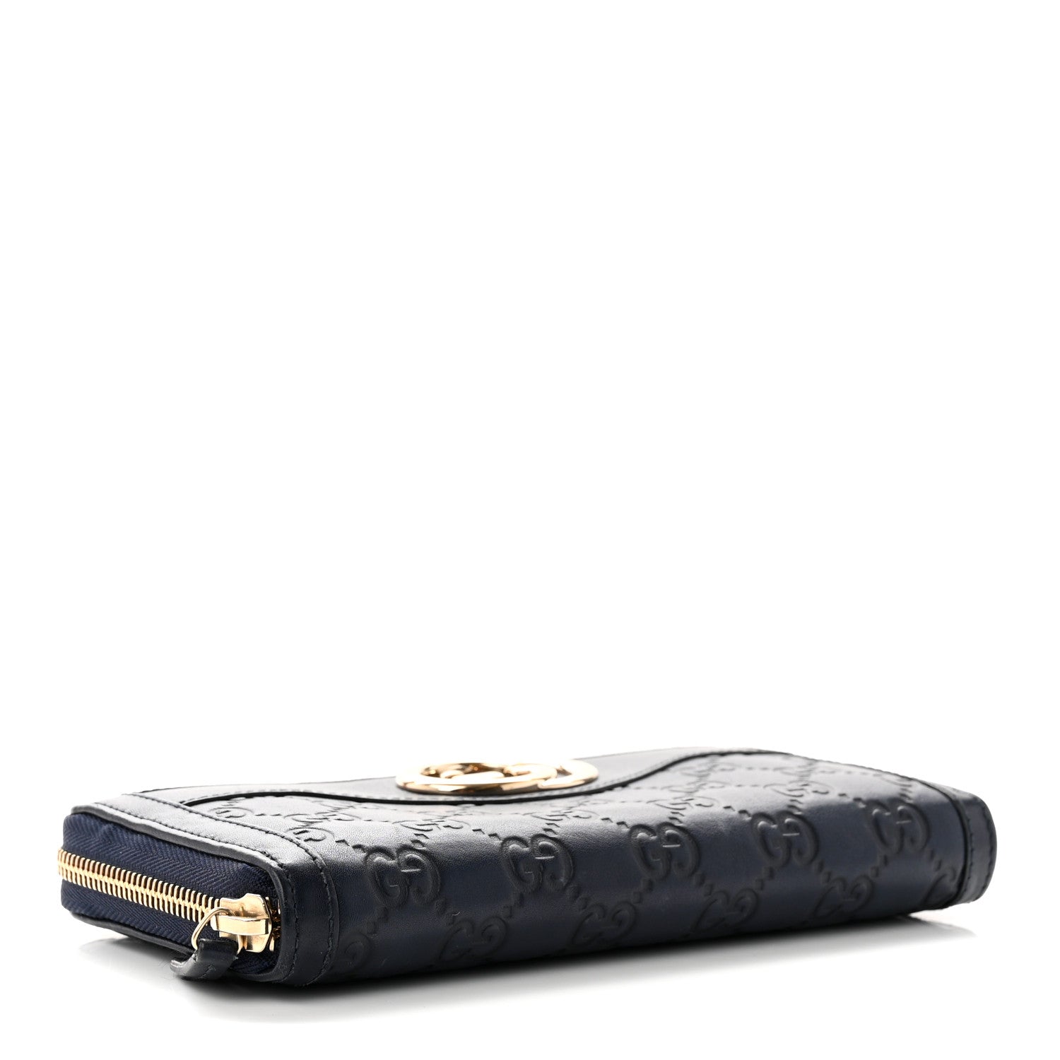 Gucci Guccissima Signature Sukey Zip Around Wallet Blue 4 of 8