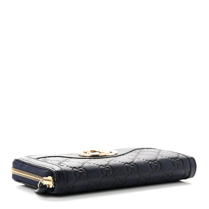 Gucci Guccissima Signature Sukey Zip Around Wallet Blue 4 of 8