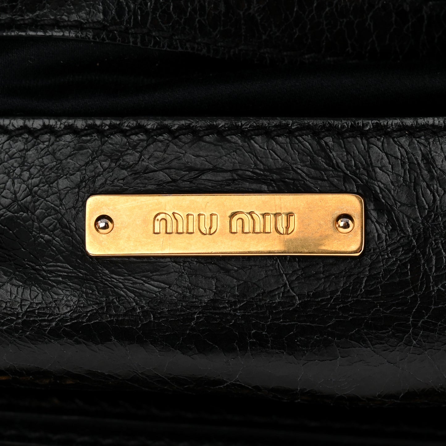 Vitello Shine Top Handle Satchel Black