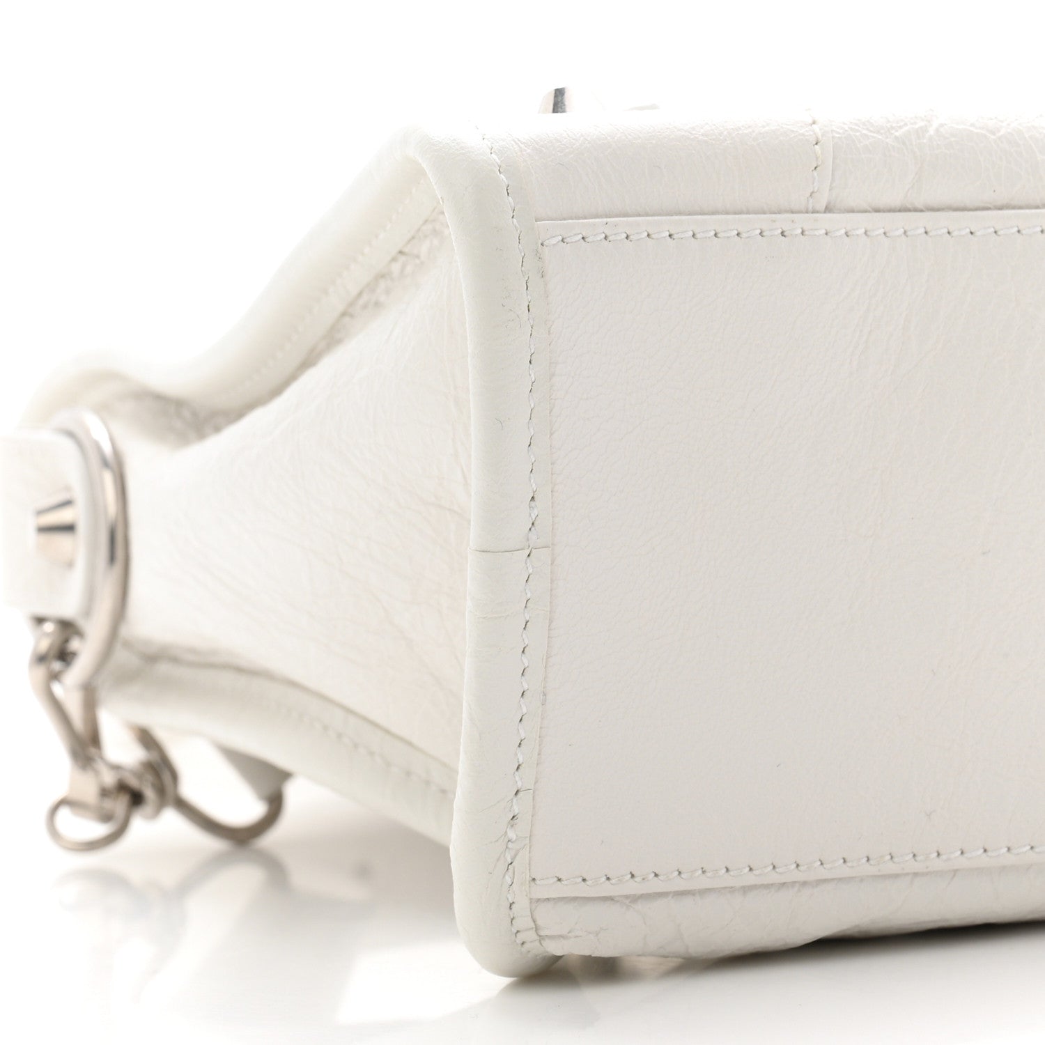 Balenciaga Agneau Arena Silver Hardware Small Le City Optic White 9 of 10