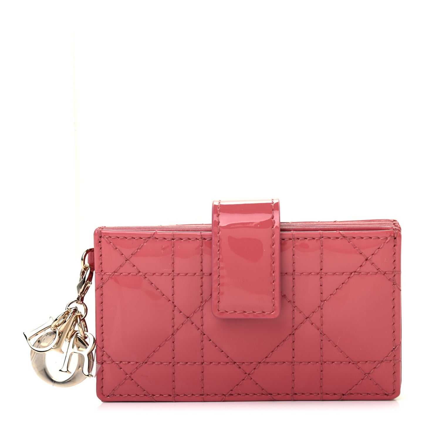 Patent Cannage Lady Dior 5-Gusset Card Holder