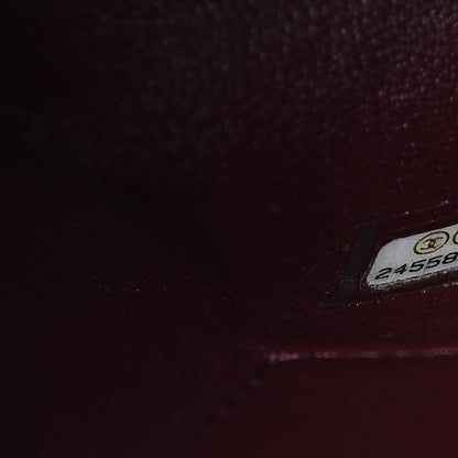 Chanel Caviar Lizard Quilted Medium Coco Handle Flap Burgundy 7 of 9