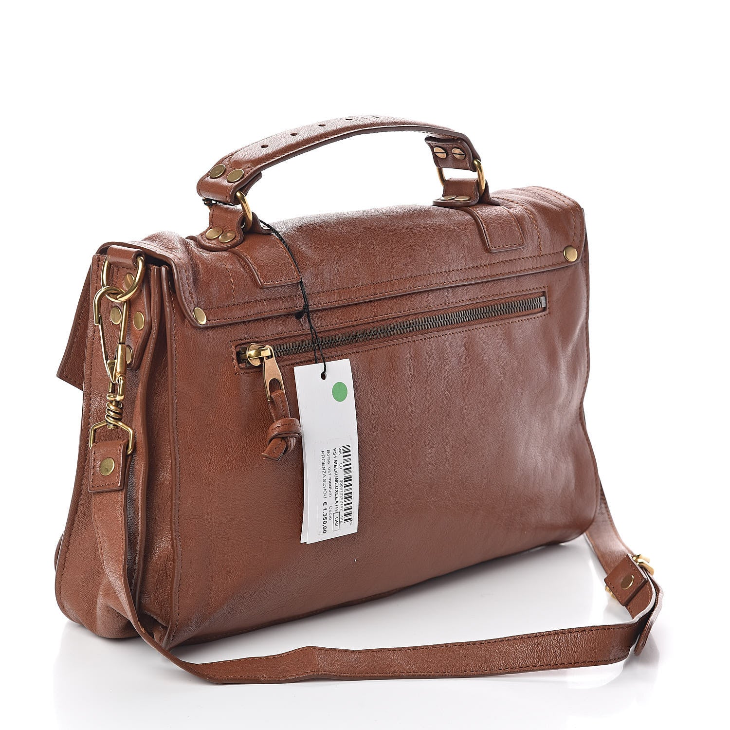Proenza Schouler Lambskin Medium PS1 Satchel Saddle 3 of 9