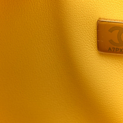Chanel Caviar Quilted Medium Double Flap Yellow 7 of 11
