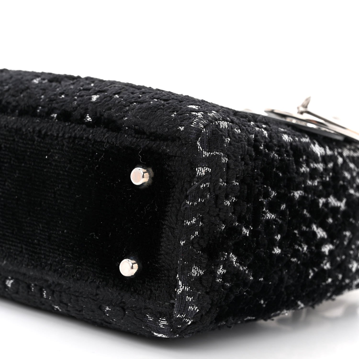 Christian Dior Velvet Leopard Print Mini Lady Dior Black 10 of 10