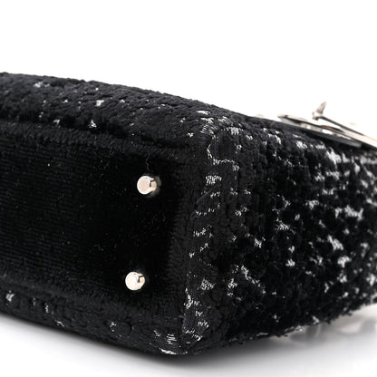 Christian Dior Velvet Leopard Print Mini Lady Dior Black 10 of 10