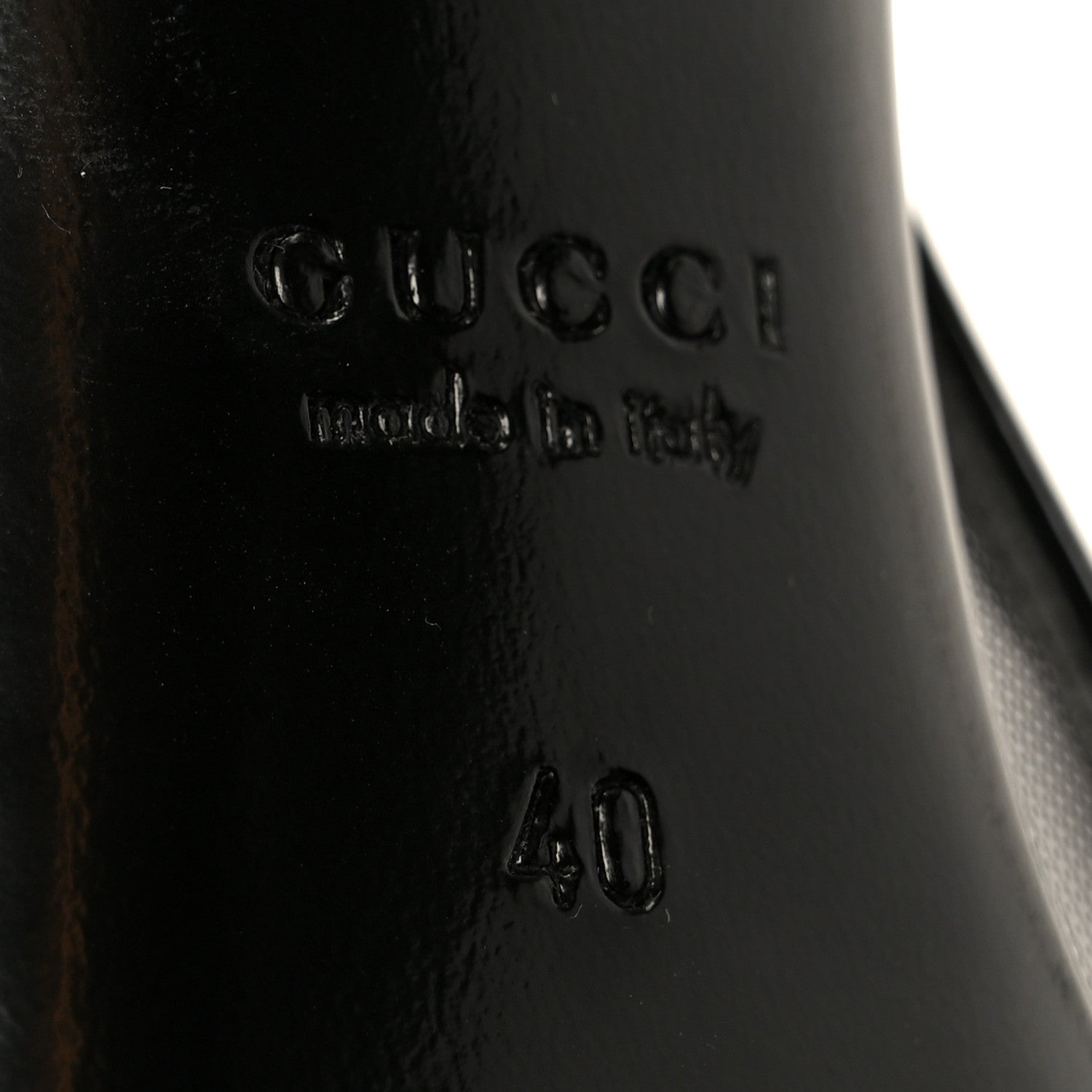 Gucci Tela Retino Patent Signoria 105mm Slingback Pumps 40 Black 8 of 9