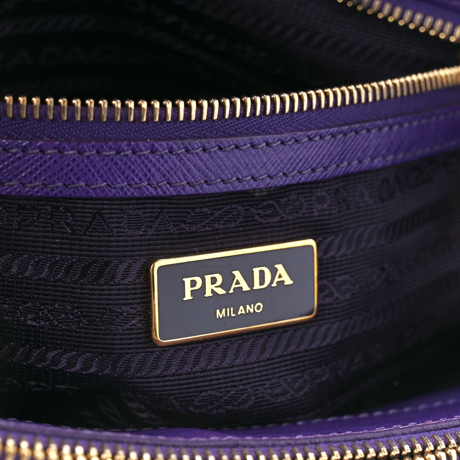 Prada Saffiano Mini Galleria Double Zip Tote Viola 6 of 11