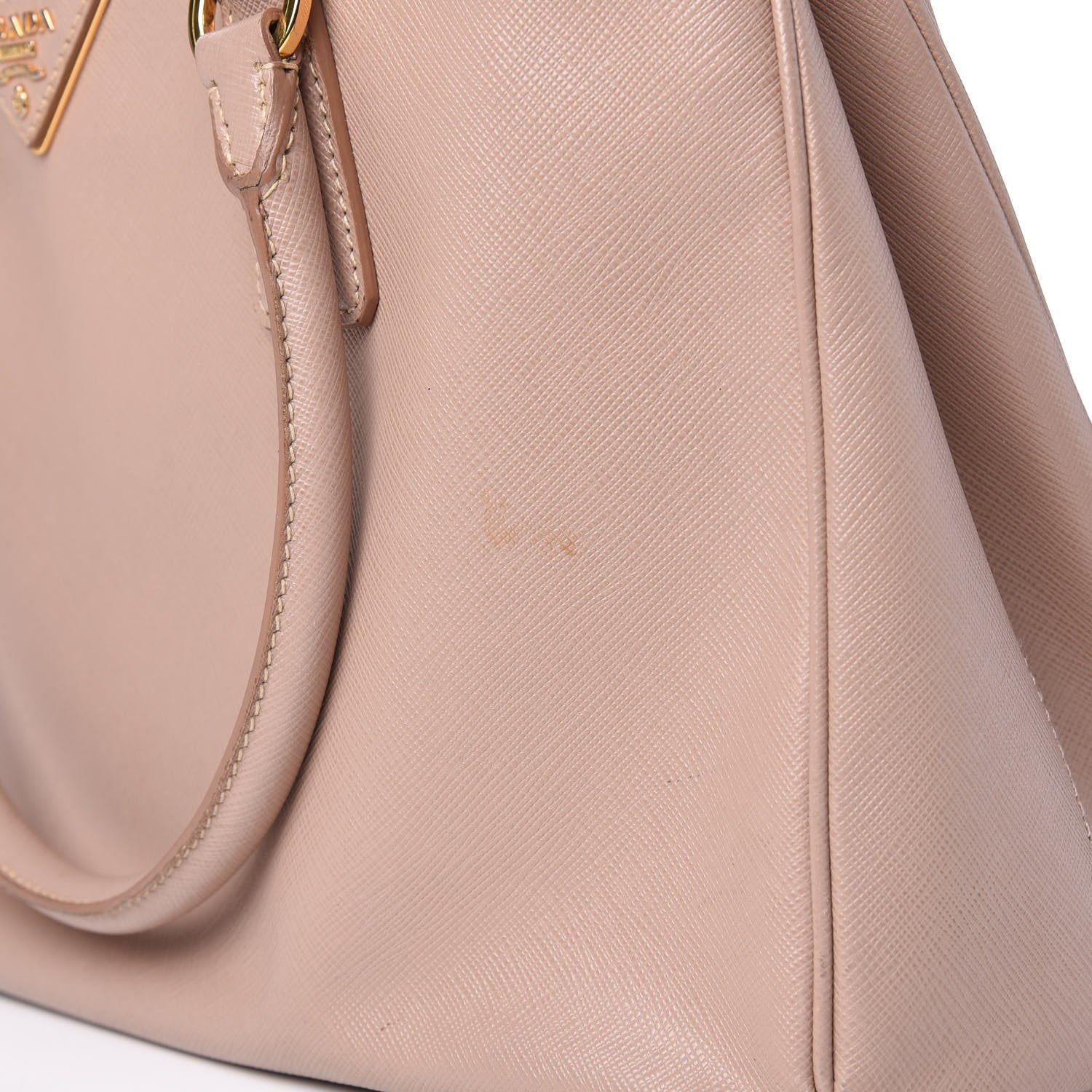 Prada Saffiano Small Double Handle Tote Mughetto 17 of 21