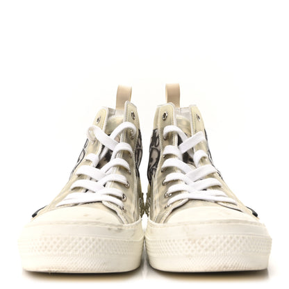 Christian Dior Technical Canvas Oblique B23 High Top Sneakers 38 White Black 3 of 10