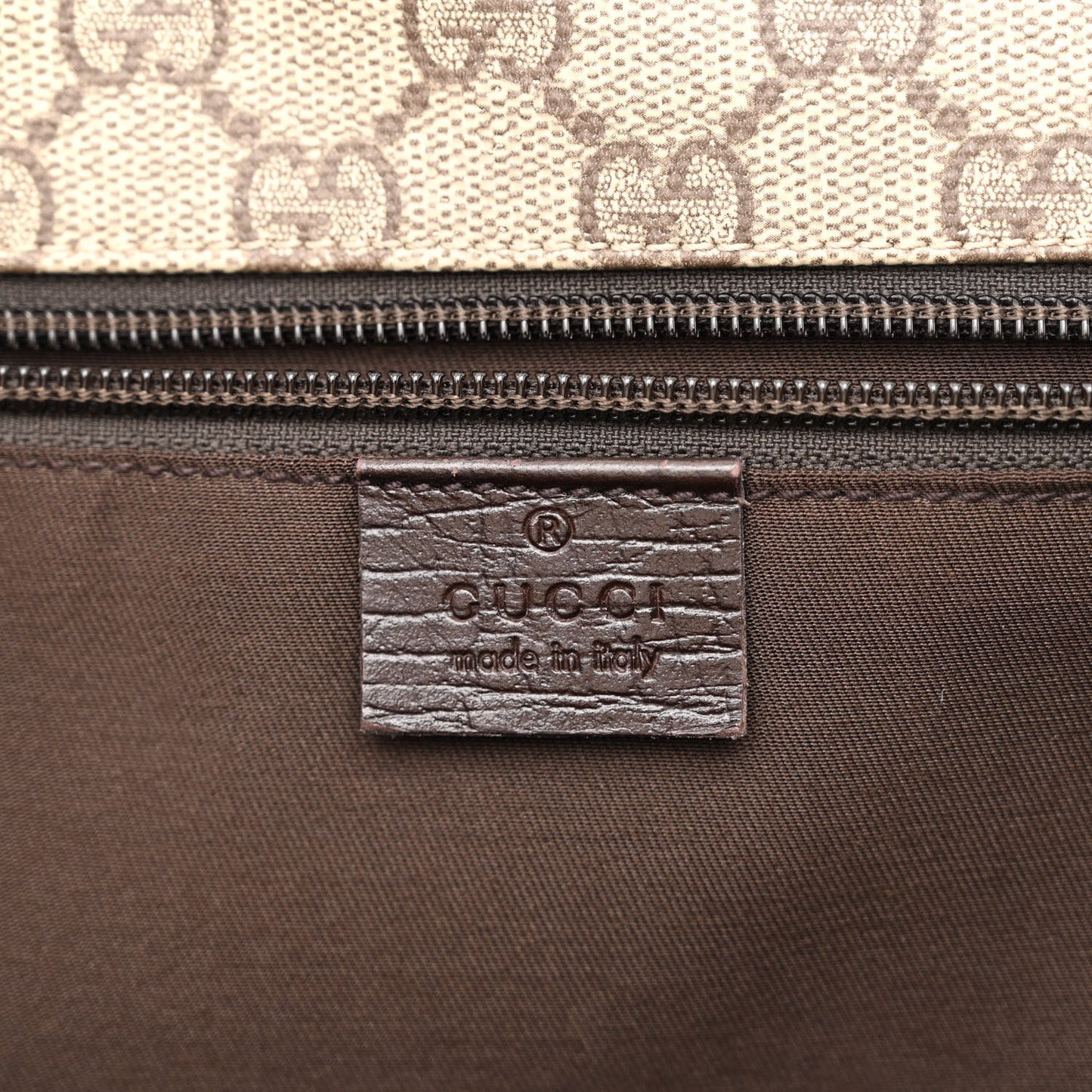 GG Plus Monogram Web Large Flap Messenger Bag Beige Dark Brown