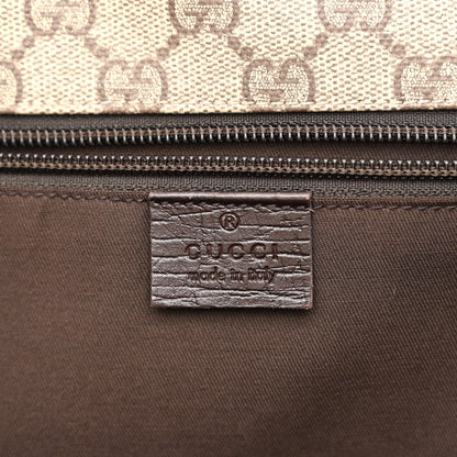 Gucci GG Plus Monogram Web Large Flap Messenger Bag Beige Dark Brown 6 of 10