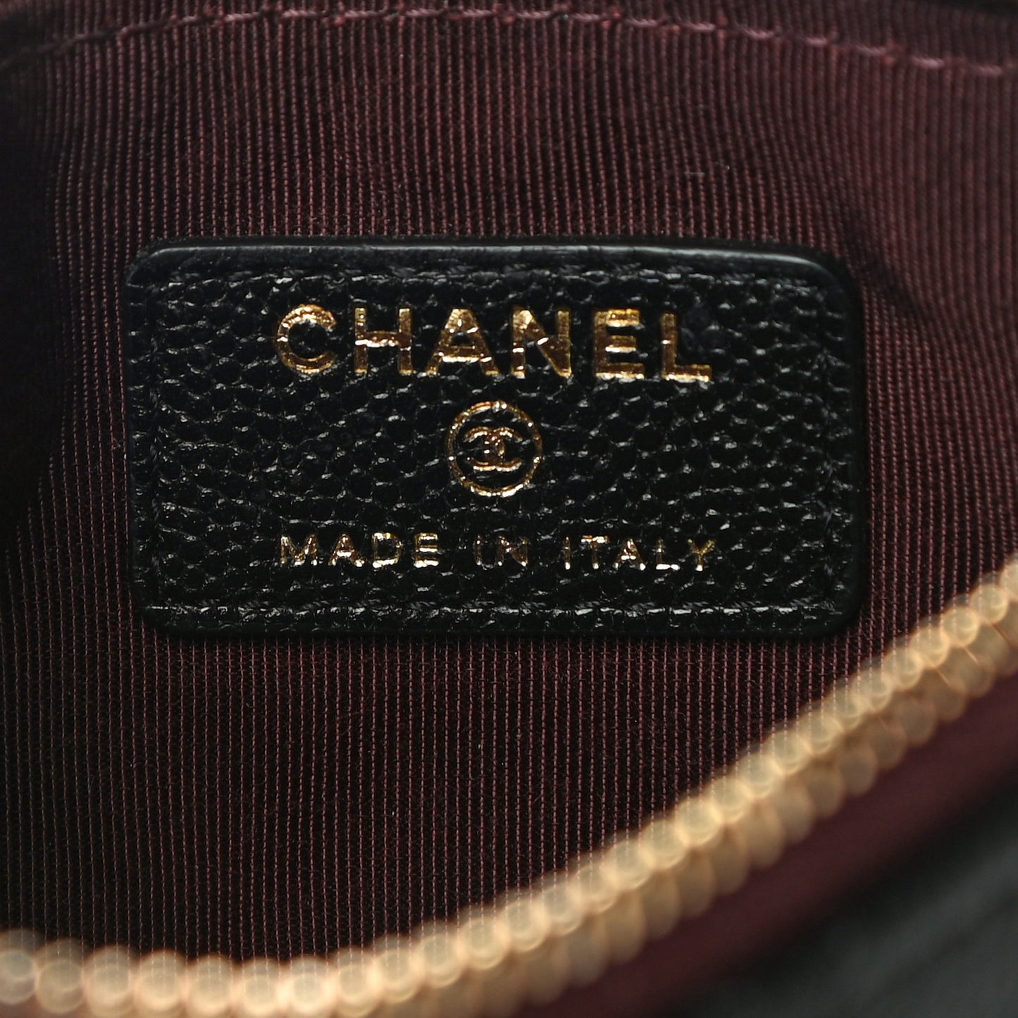 Caviar Quilted Small Cosmetic Case Black