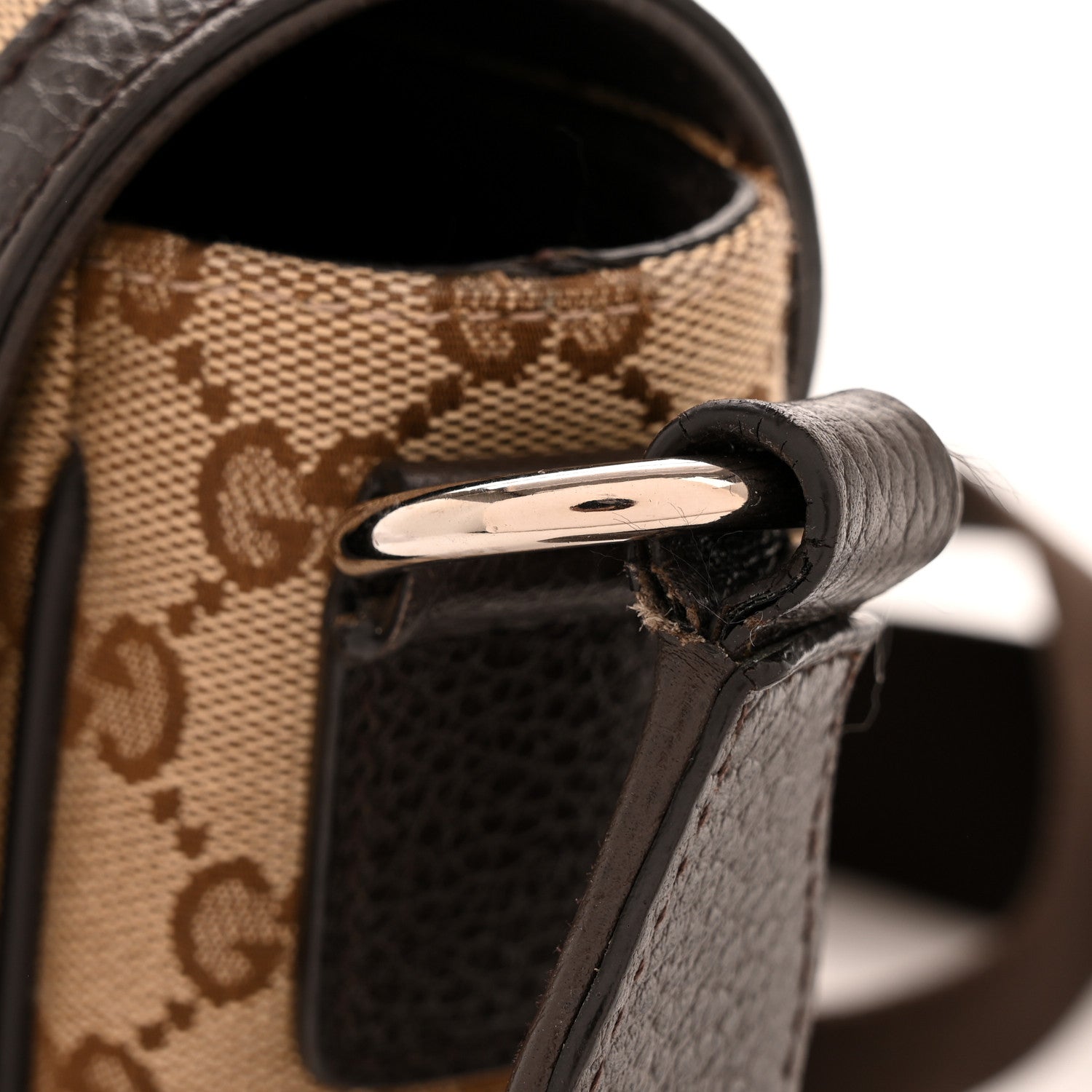Gucci Monogram Flap Messenger Bag Beige Dark Brown 11 of 11