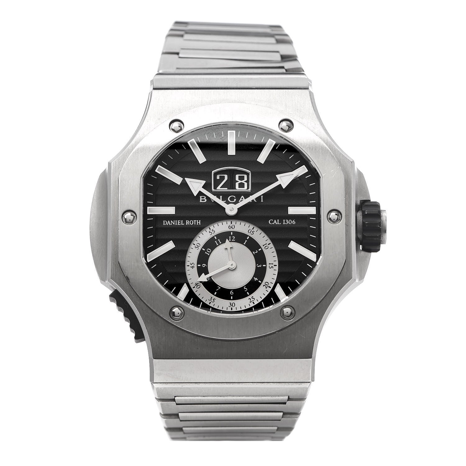 Bulgari Stainless Steel 47mm Endurer Chronosprint Daniel Roth Automatic Watch Black 1 of 7
