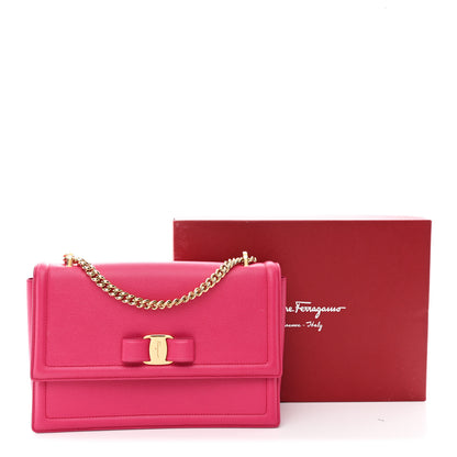 Salvatore Ferragamo Printed Calfskin Ginny Shoulder Bag Begonia 11 of 11