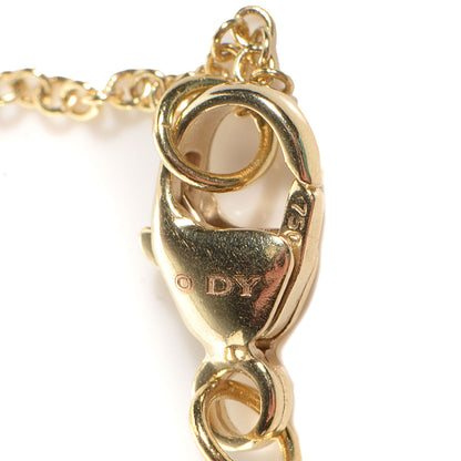 David Yurman 18K Yellow Gold Diamond Initial K Charm Pendant Necklace 4 of 6
