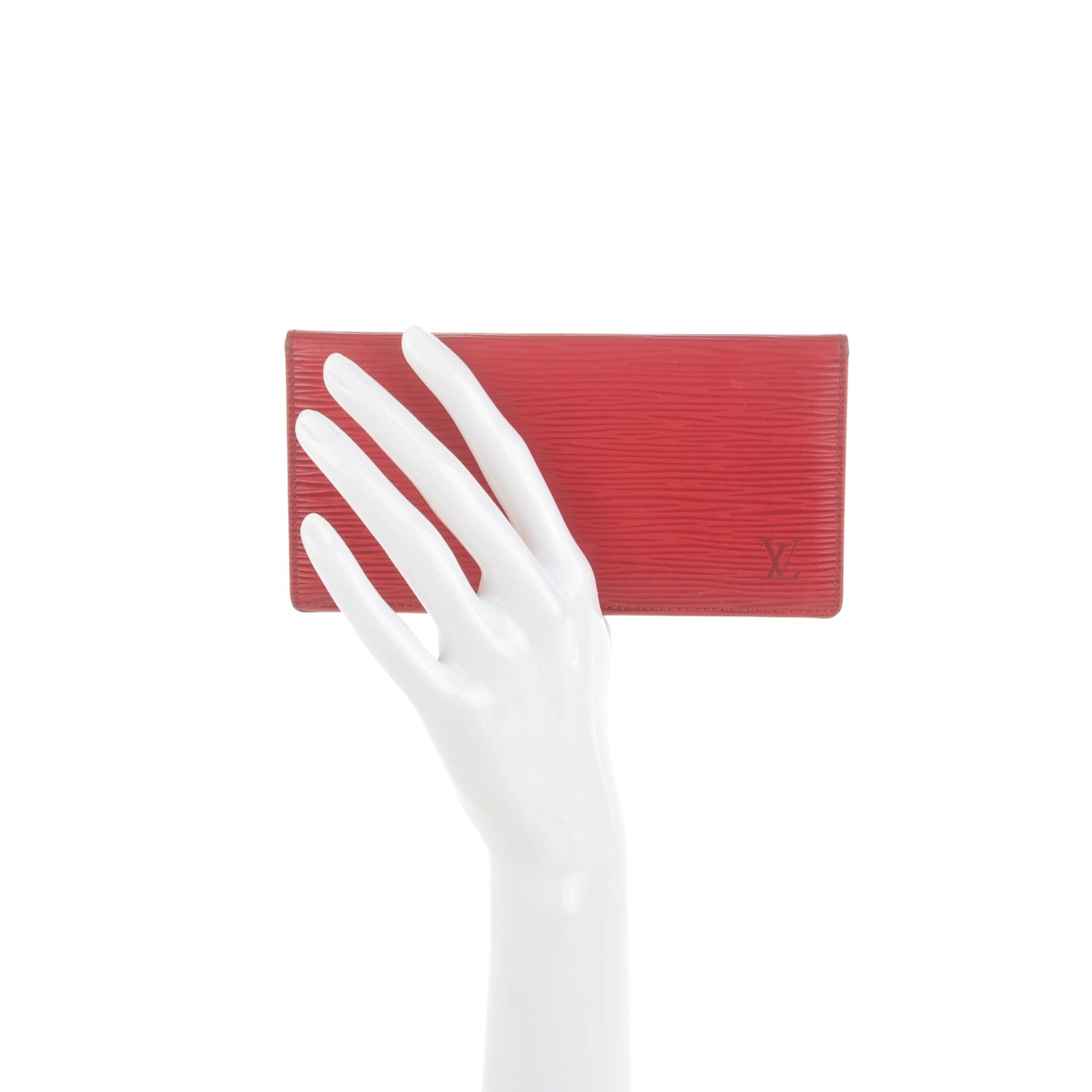 Louis Vuitton Epi Simple Checkbook Cover Castillan Red 2 of 6