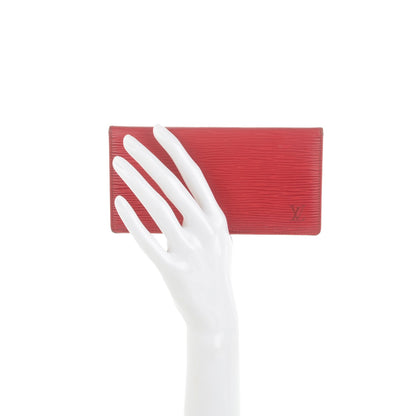 Louis Vuitton Epi Simple Checkbook Cover Castillan Red 2 of 6