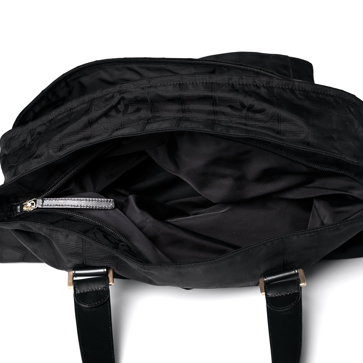 Nylon Large Travel Tote Black