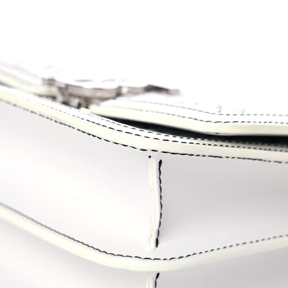 Burberry Calfskin Monogram Embossed Small TB Chain Bag Optic White 9 of 15