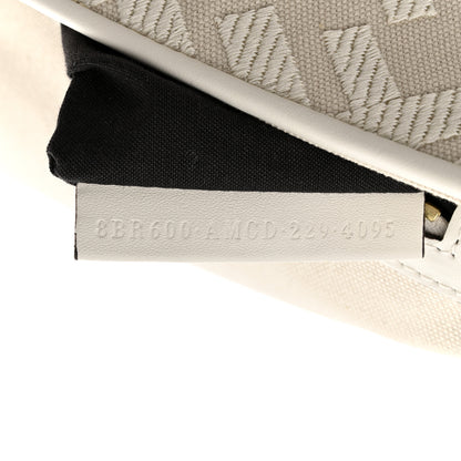 Fendi Canvas Vitello King Extra Strap FF Embroidered Baguette White Ice 7 of 11