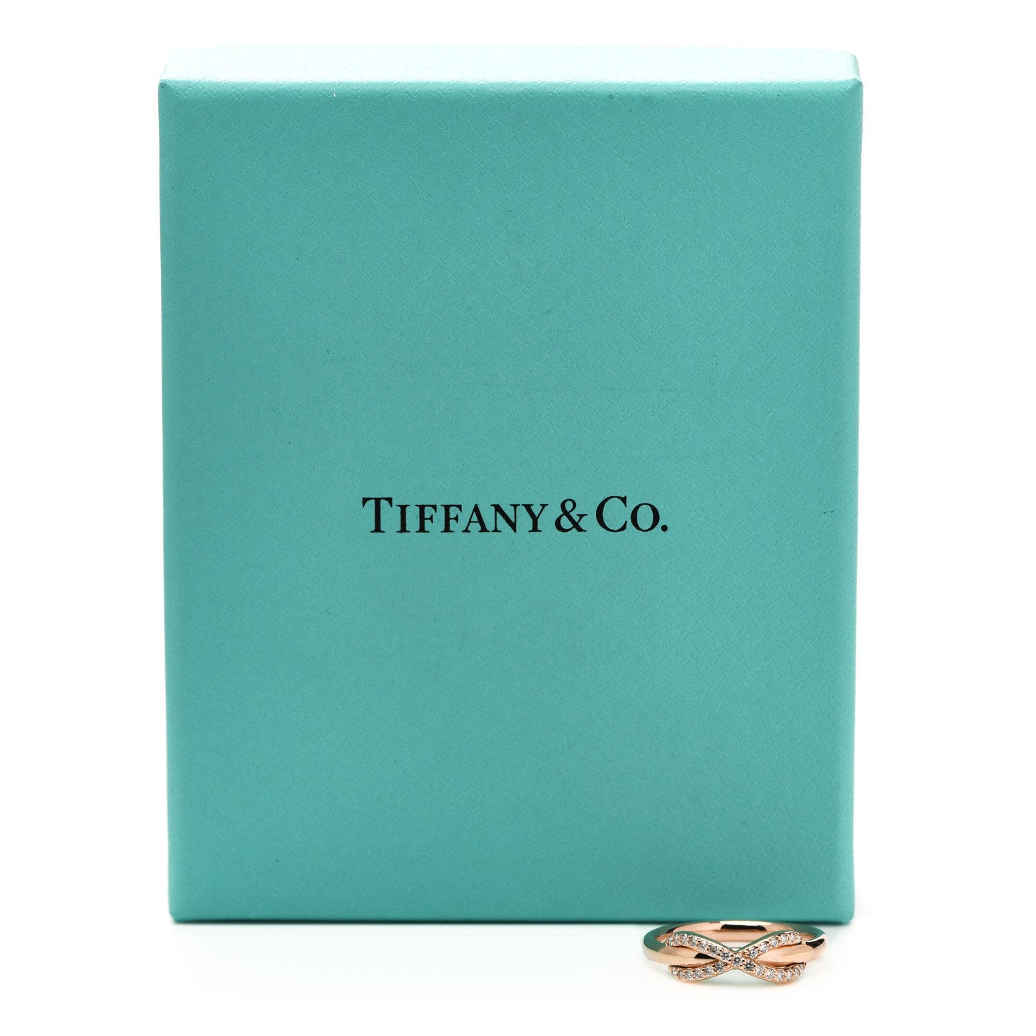 Tiffany 18K Rose Gold Diamond Infinity Ring 53. 6.25 5 of 5