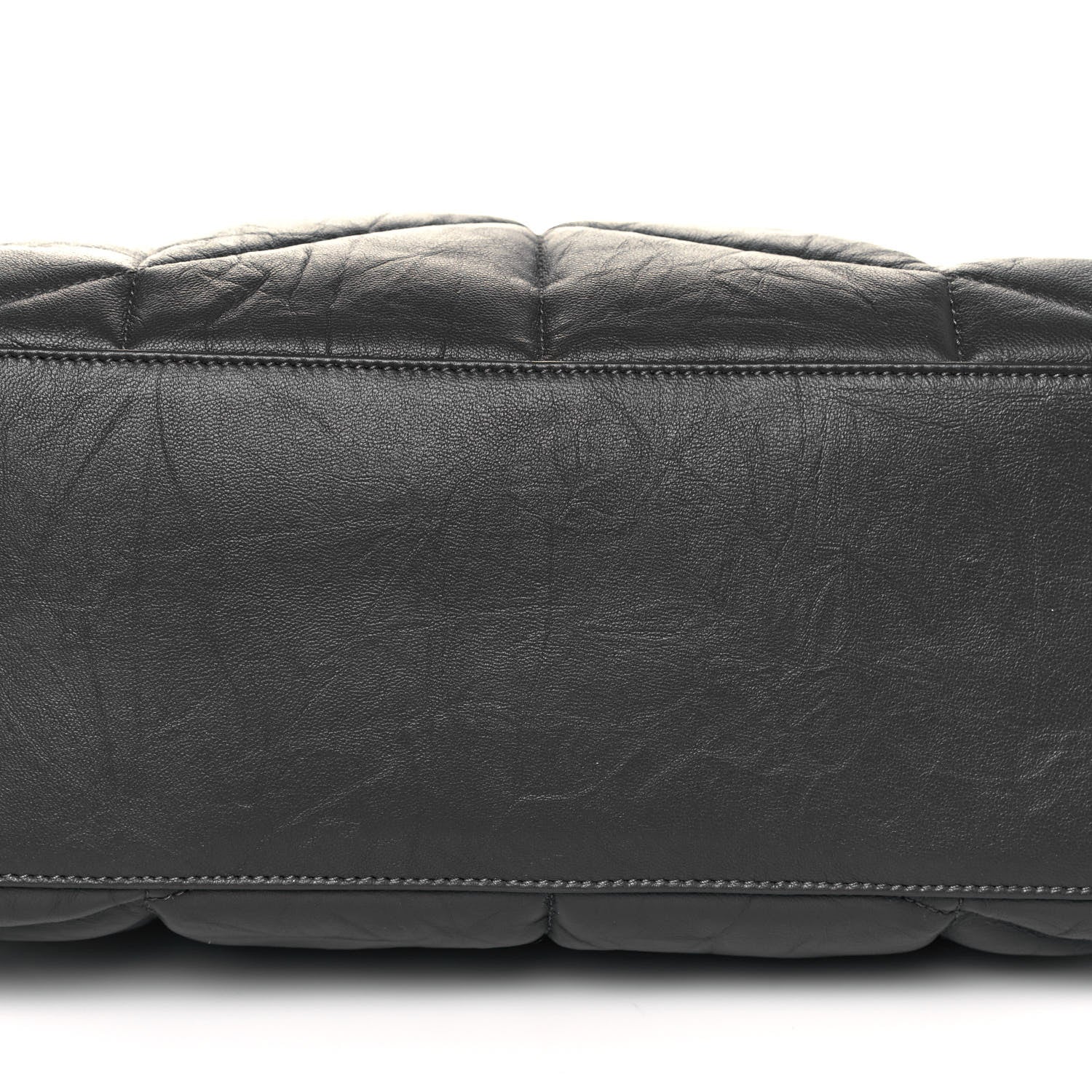 Saint Laurent Calfskin Quilted Medium Loulou Puffer Monogram Chain Satchel Storm 13 of 14
