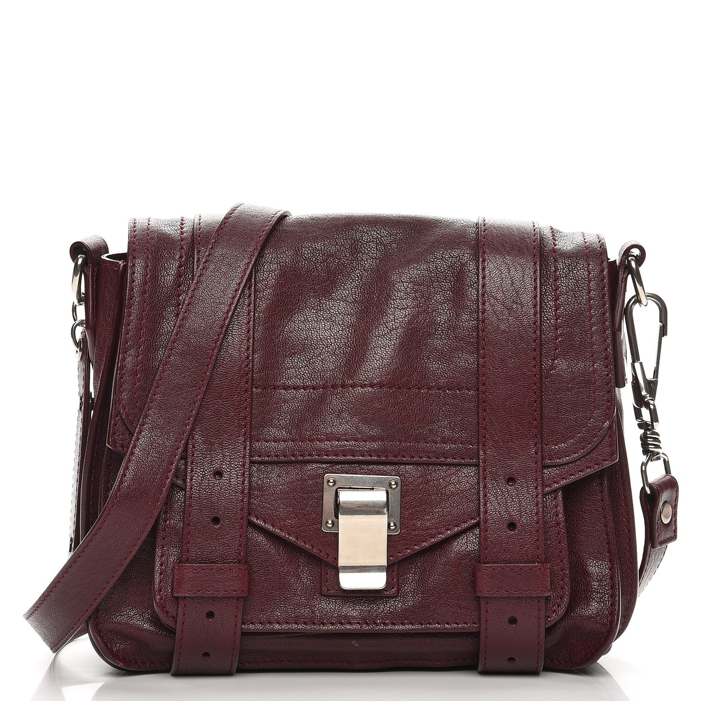 Lambskin PS1 Pouch Messenger Oxblood