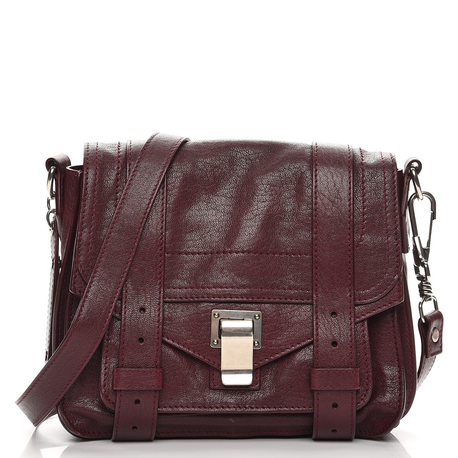 Proenza Schouler Lambskin PS1 Pouch Messenger Oxblood 1 of 8