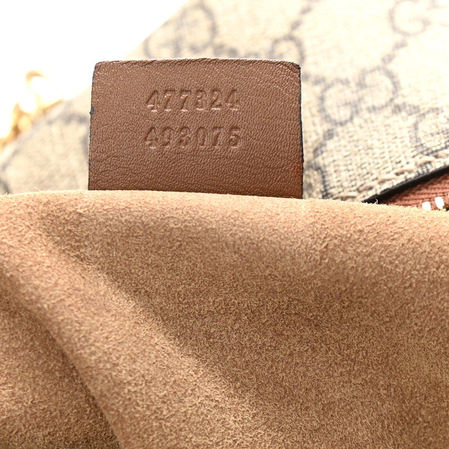 GG Supreme Monogram Large Linea A Hobo Light Brown