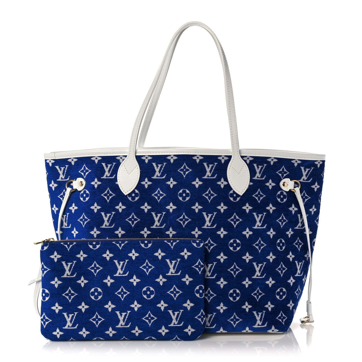 Louis Vuitton Jacquard Velvet Monogram LV Match Neverfull MM Bleu 1 of 9