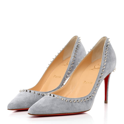 Christian Louboutin Veau Velours Studded Anjalina 85 Pumps 35 Brest 3 of 7