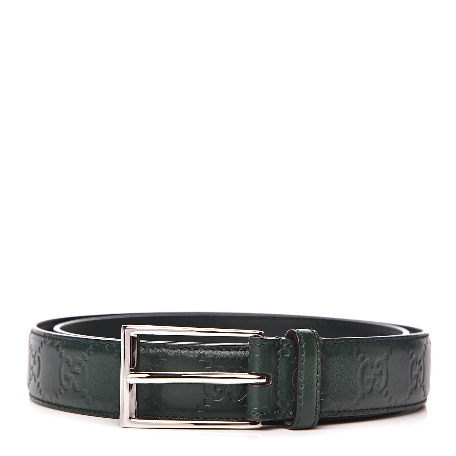 Gucci Guccissima Signature 30mm Belt 95 38 Verde 1 of 6