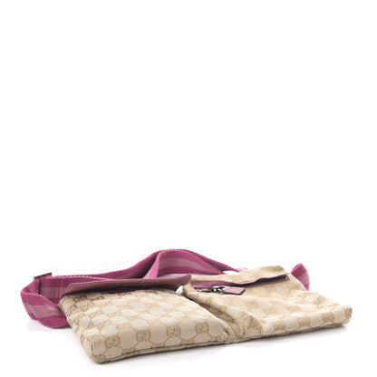 Gucci GG Monogram Web Double Pocket Belt Bag Pink 4 of 11
