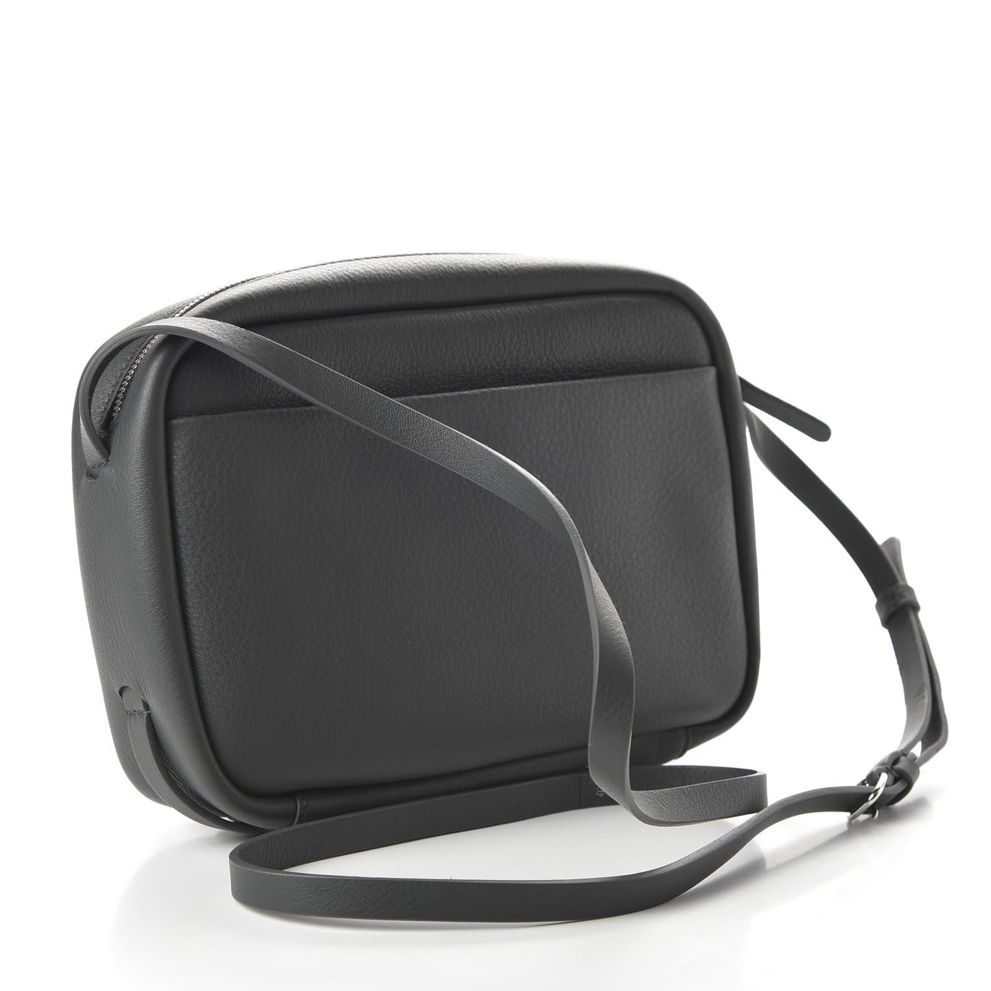 Smooth Calfskin Logo S Everyday Camera Bag Gris Fossile White