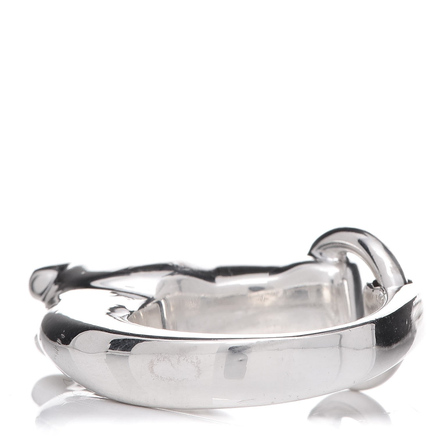 Hermes Sterling Silver Small Galop Ring 51 5.75 15 of 19