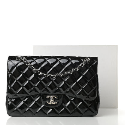 Chanel Patent Quilted Jumbo Double Flap Black 16 of 16
