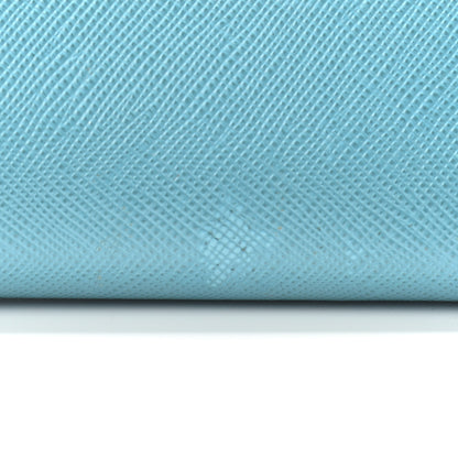 Prada Saffiano Metal Continental Flap Wallet Turchese 12 of 13