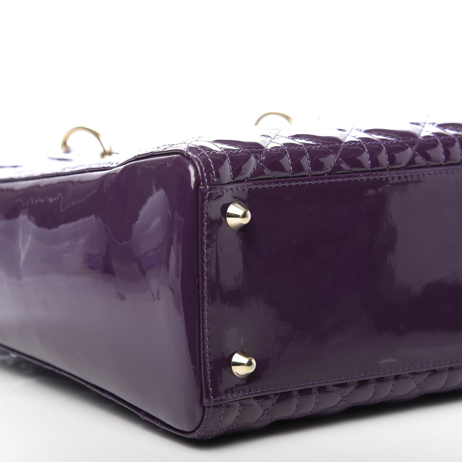 Christian Dior Patent Cannage Large Lady Dior Violet Purple 6 of 11