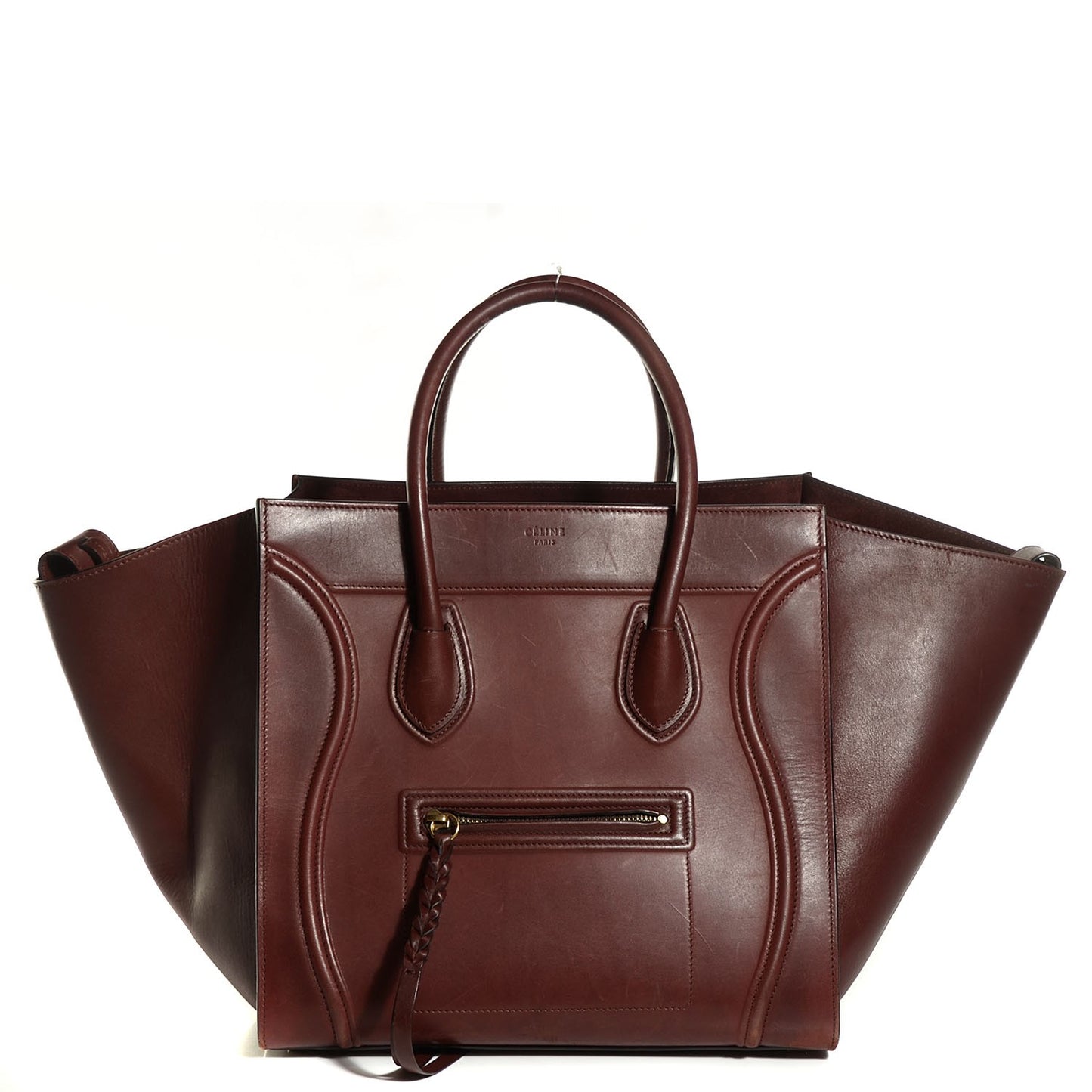 Natural Calfskin Medium Phantom Luggage Burgundy
