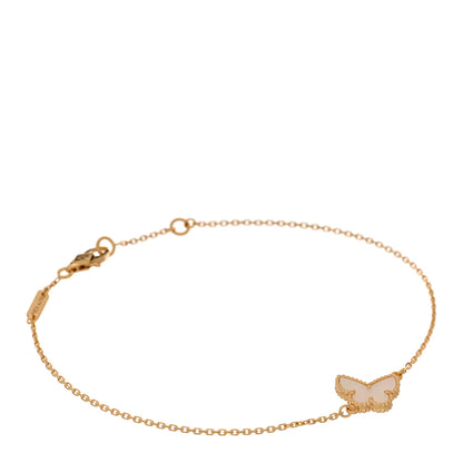 Van Cleef & Arpels 18K Yellow Gold Mother of Pearl Sweet Alhambra Butterfly Bracelet 1 of 5