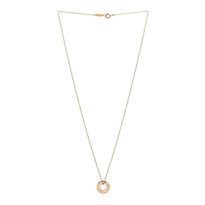 Tiffany 18K Rose Gold Diamond Atlas Pierced Pendant Necklace 2 of 4
