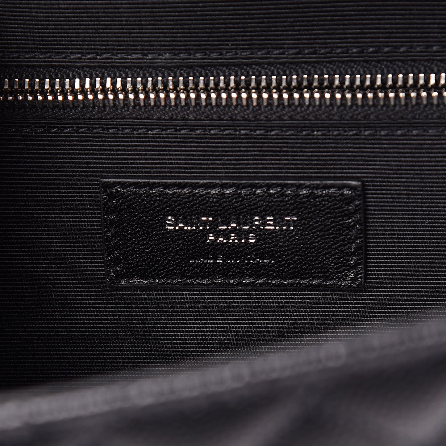 Grain De Poudre Textured Mixed Matelasse Large Triquilt Monogram Satchel Black