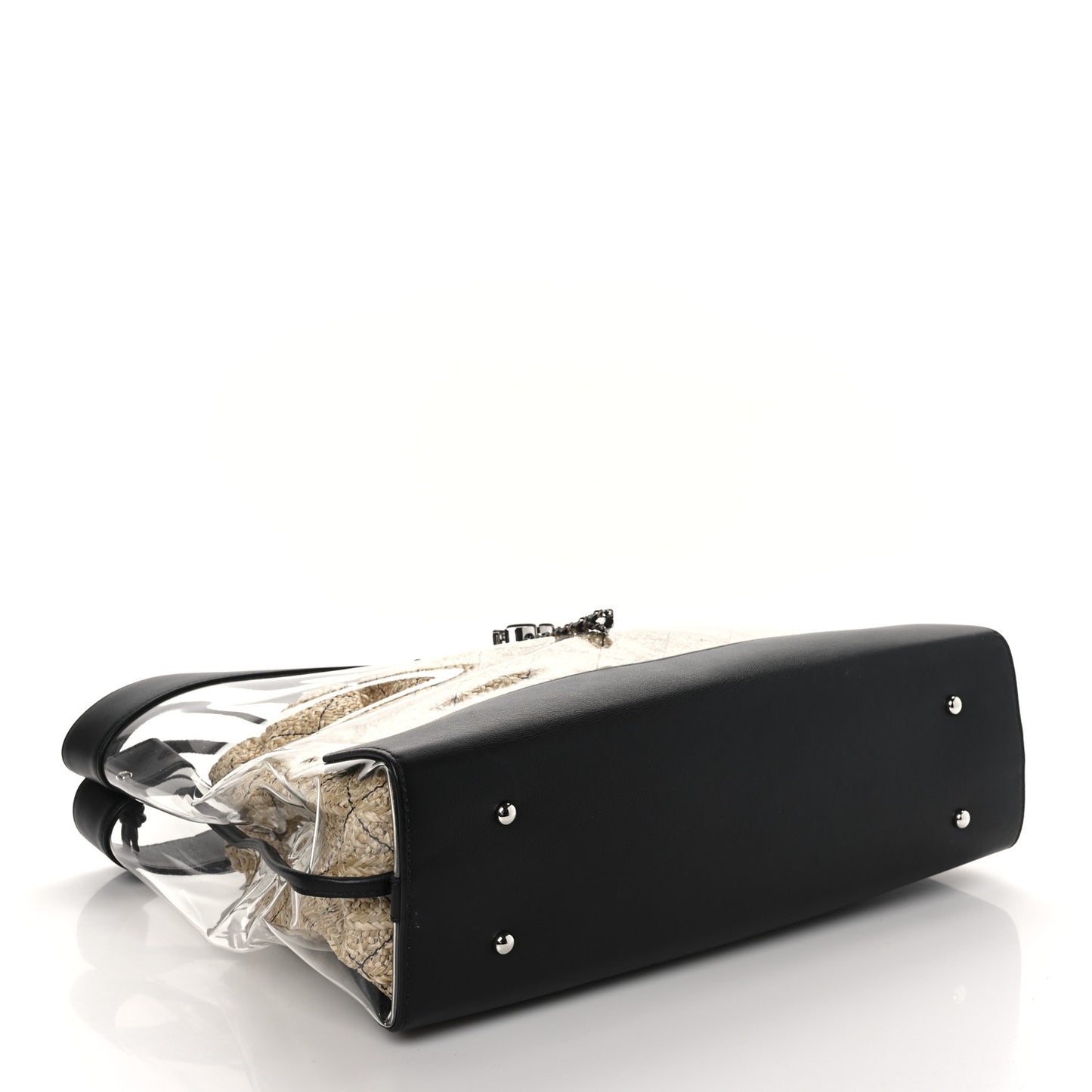 Calfskin PVC Quilted Chanel 31 Bag Black