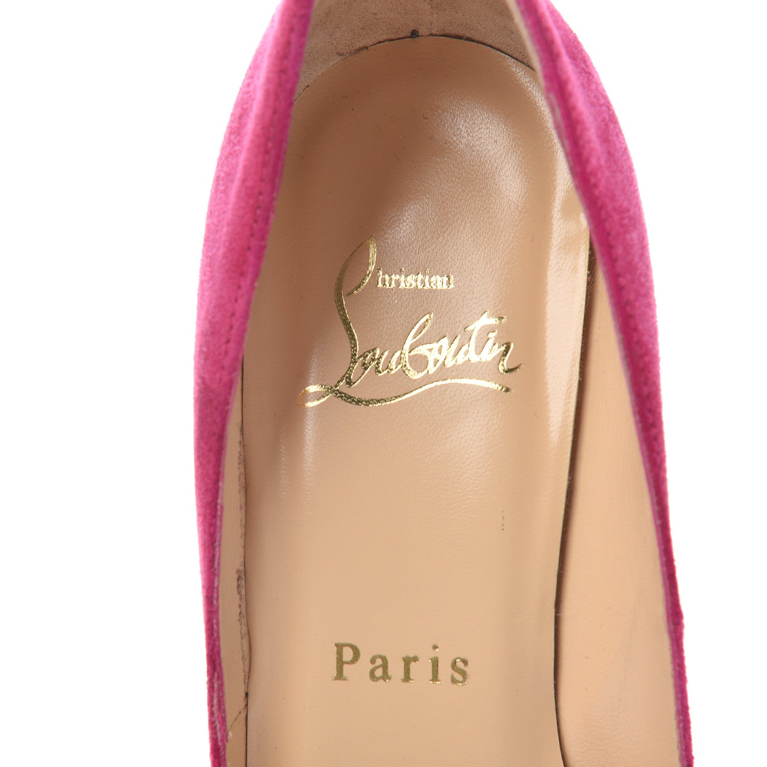 Christian Louboutin Veau Velours Very Prive 100 Pumps 36 Fuxia 8 of 10