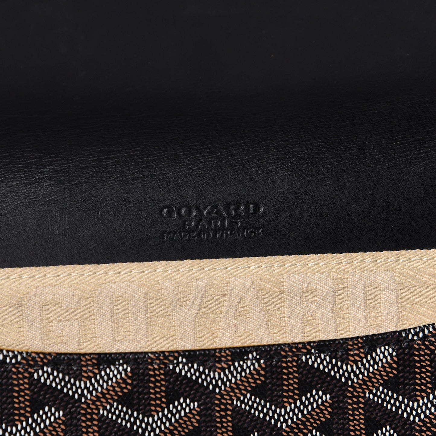 Goyardine Monte Carlo Bois Clutch Black