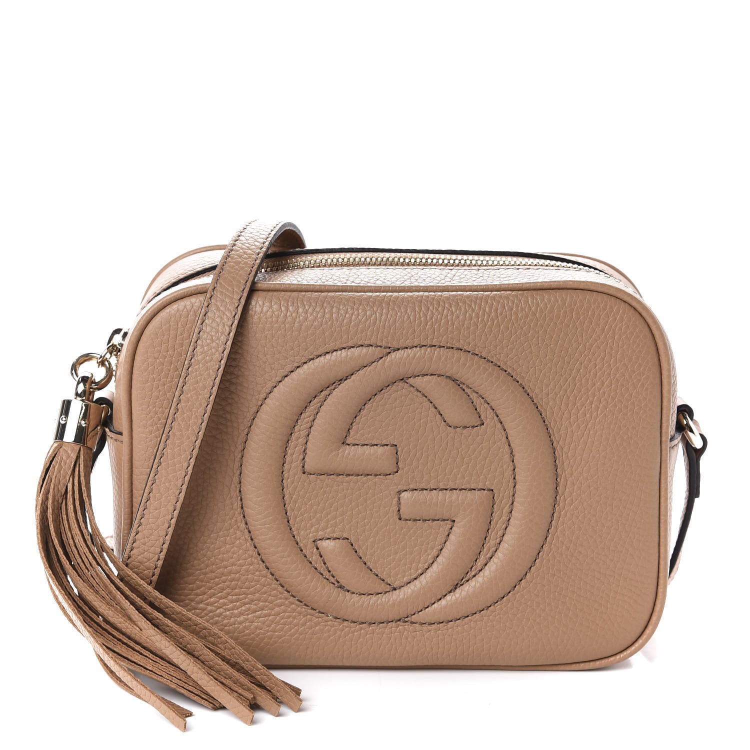 Gucci Pebbled Calfskin Small Soho Disco Bag Rose Beige 1 of 10