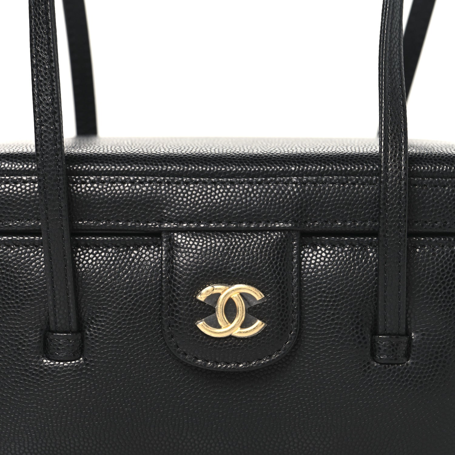 Chanel Shiny Caviar Preppy Coco Long Vanity With Strap Black 8 of 11